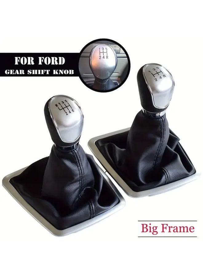 Ford Focus MK2 MK3 MK4 MK7 6 Speed Black Faux Leather Gearshift Knob Cover Easy Installation - Image 5